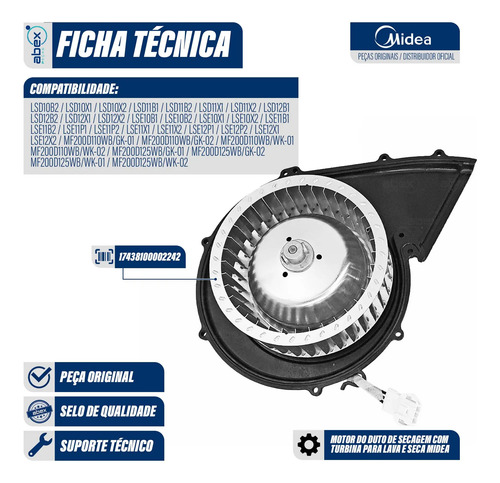 Motor do Duto de Secagem foto 3