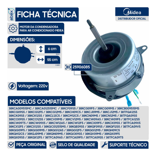 Motor da Condensadora foto 2