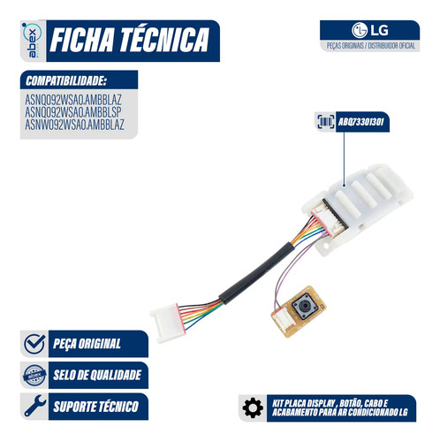 Placa Display com Cabo Flat e Botão Liga/Desliga foto 2