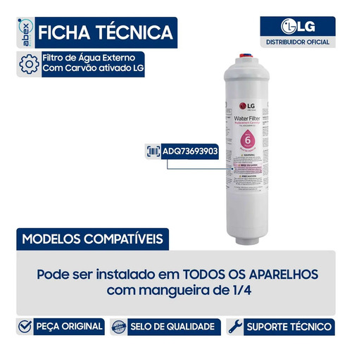 Filtro de Água Externo para Refrigeradores foto 2
