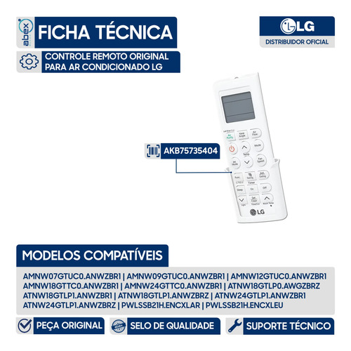 Controle Remoto Ar Condicionado LG 9000 12000 foto 2