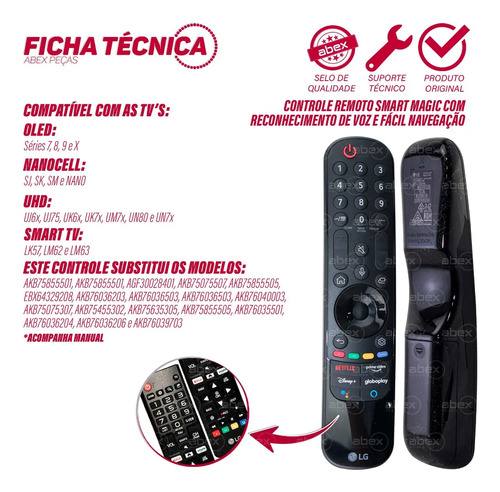 Controle Remoto Smart Magic LG foto 2