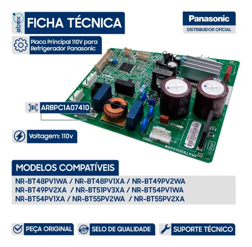 Placa Principal Panasonic NR-BT48PV1WA, NR-BT48PV1XA e foto 3