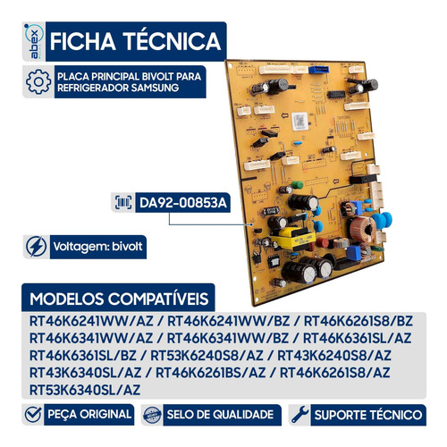 Placa Principal para uso Refrigerador e/ou Geladeira foto 2