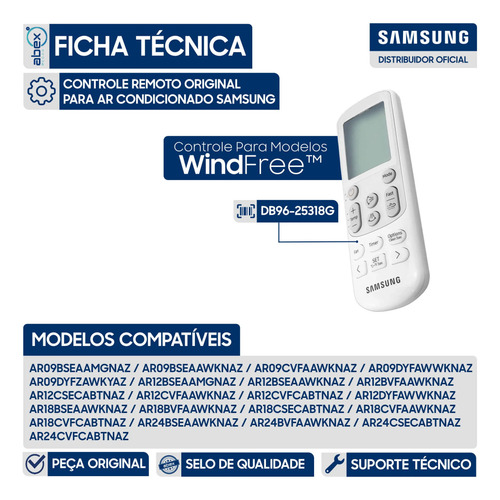 Controle Remoto Ar Condicionado Windfree Wifi foto 2