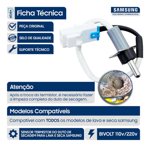 Sensor Termistor do Duto de Secagem foto 2