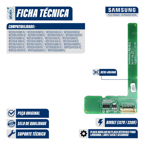 Placa Auxiliar da Placa Display do Painel foto 2