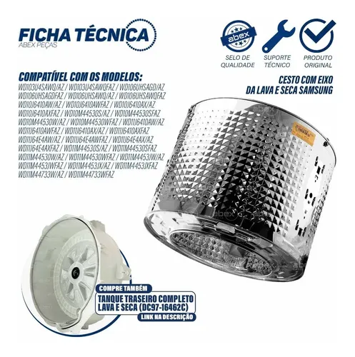 Cesto Inox e Eixo foto 2