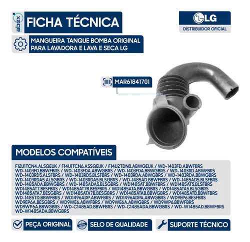 Tubo de borracha Lava e Seca foto 2